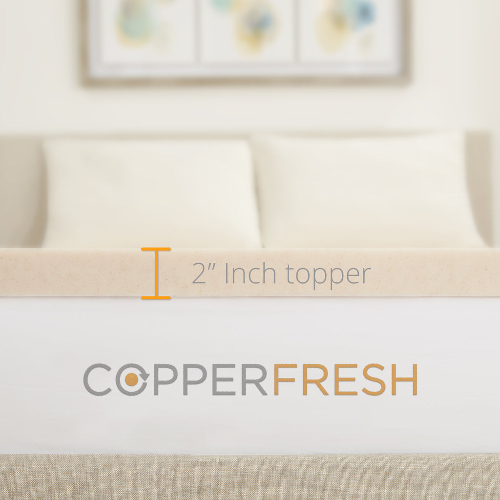 CopperFresh® 2-Inch Gel Memory Foam Mattress Topper