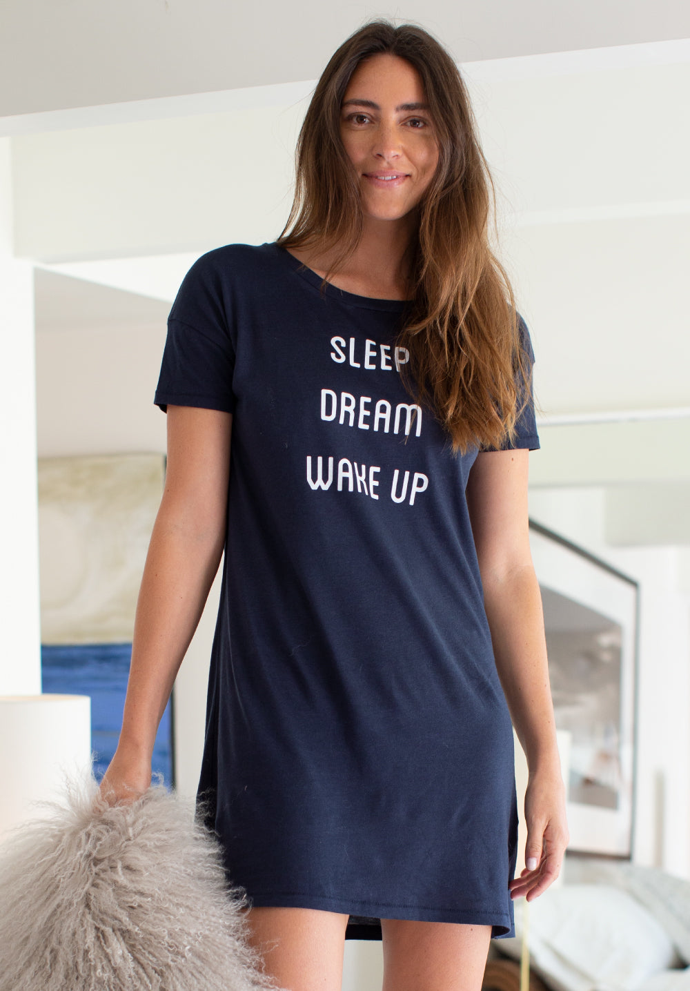 Sleep, Dream, Wake Up T-Shirt Dress